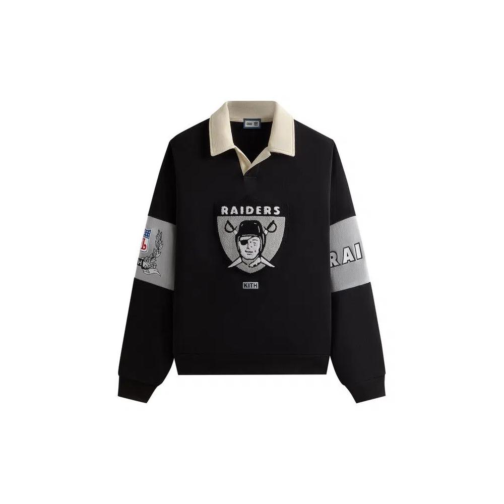 Рубашки и топы Kith & '47 for the NFL: Raiders Nelson Collared Pullover 'Black' 1