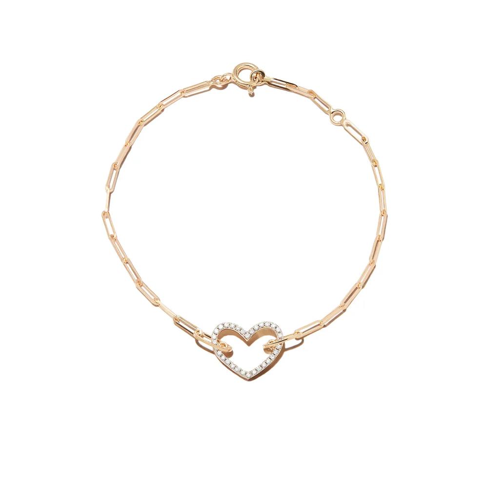 Браслет Petit Coeur из желтого золота с бриллиантами 1