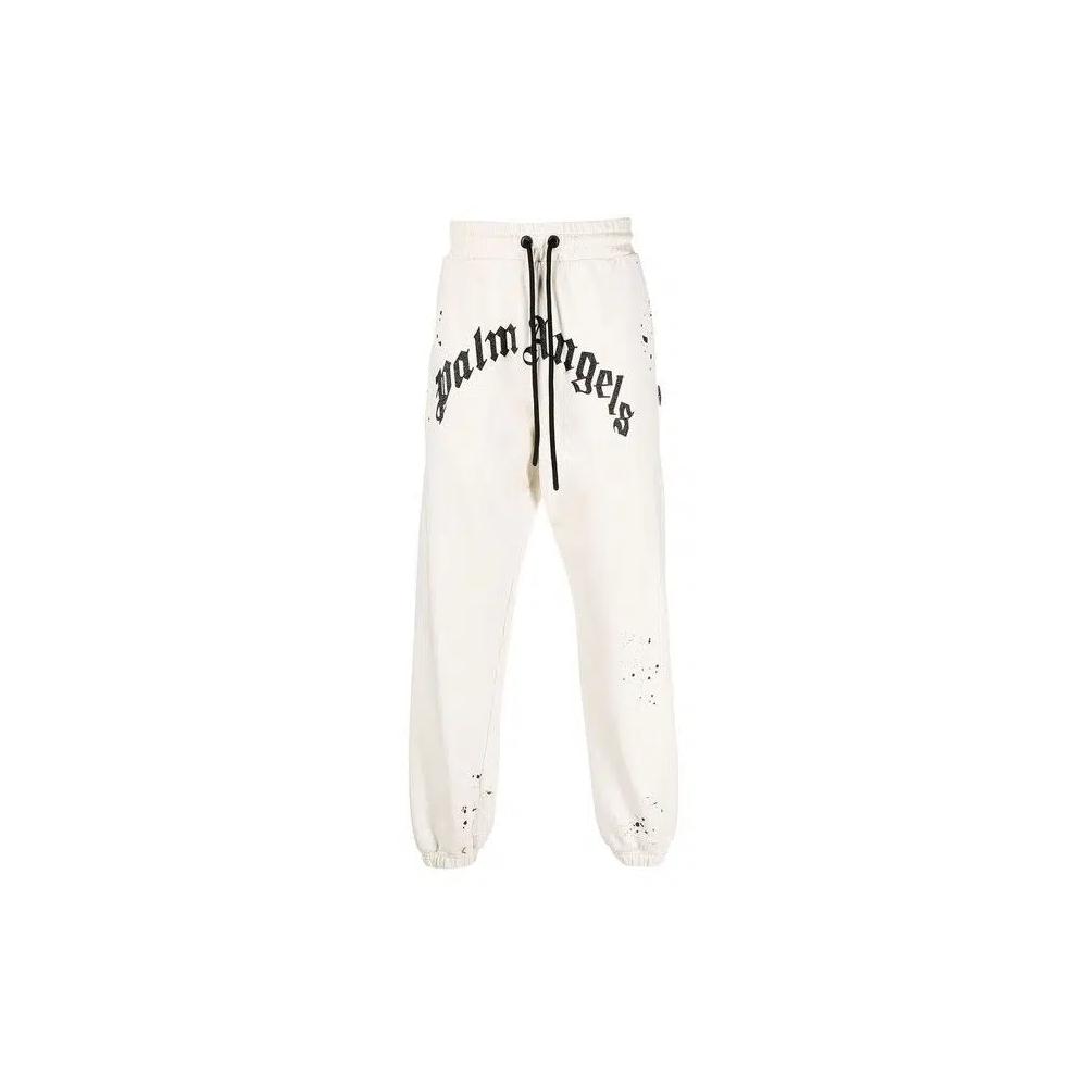 Palm Angels GD Glittered Logo Sweatpants 'Белый' 1