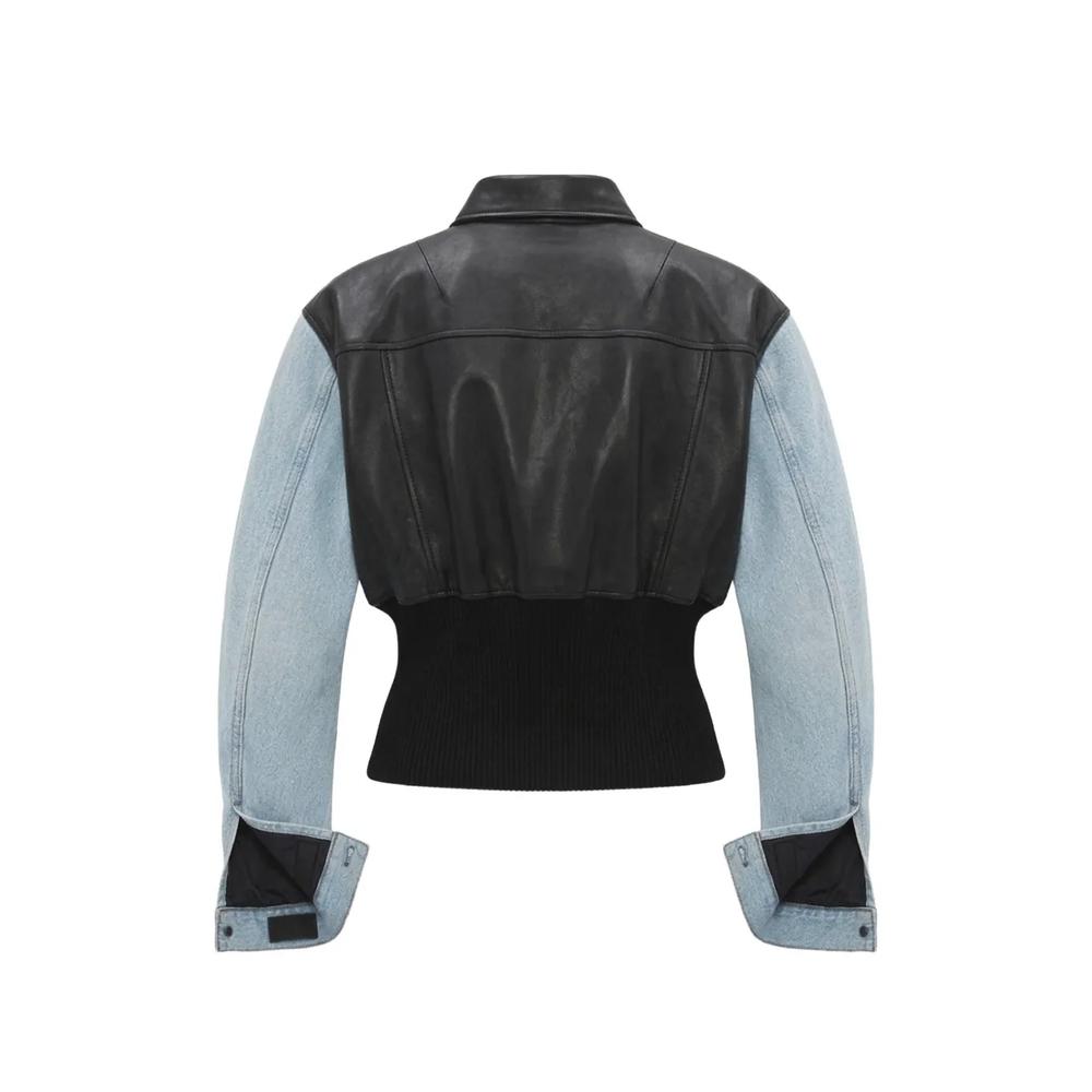 Vivienne panelled leather jacket 2