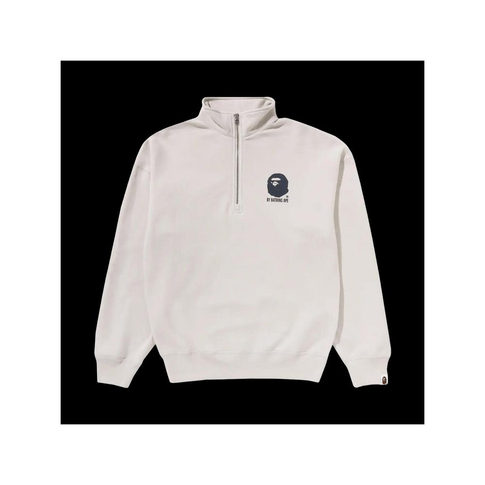 Свитшоты BAPE By Bathing Ape Half Zip Sweatshirt 'Ivory' 1