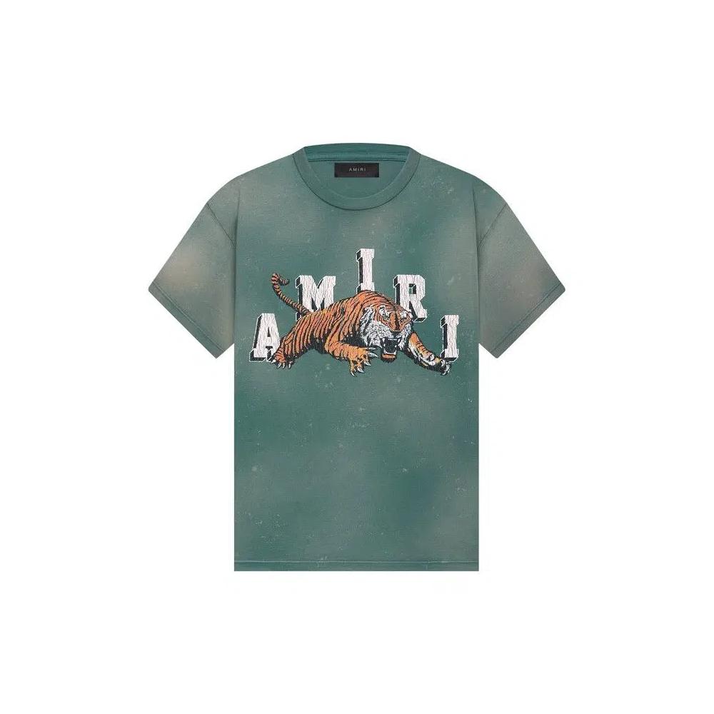 Футболки Amiri Vintage Tiger Tee 'Green' 1