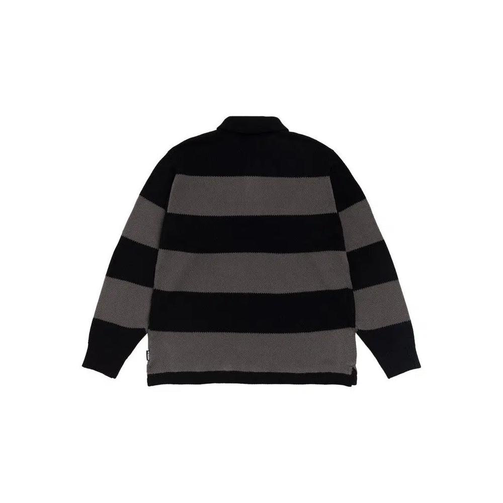 Топы Stussy Pique Knit Stripe Rugby 'Black' 2