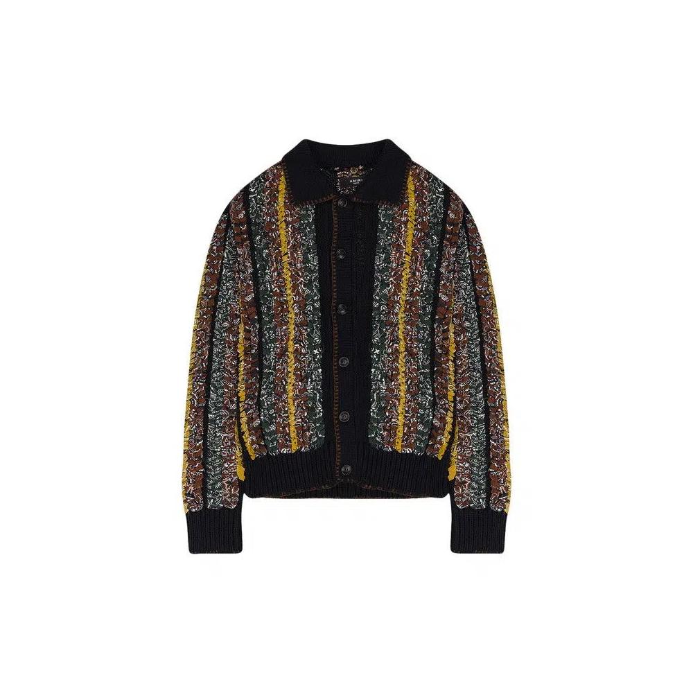 Рубашки на пуговицах Amiri Braided Bandana Button-Up Shirt 'Черный' 1