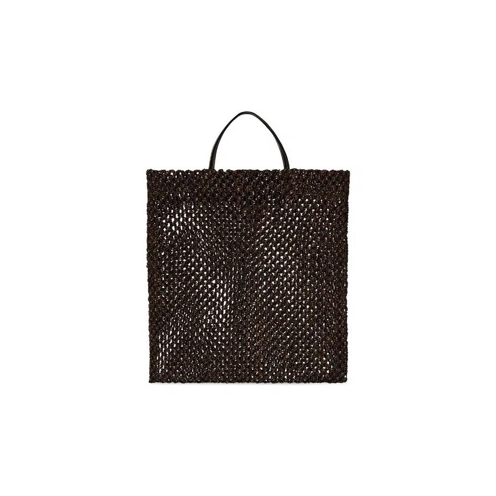 Сумки-тоут The Row Barn Mini Tote Raffia Bag 'Темно-коричневый' 1