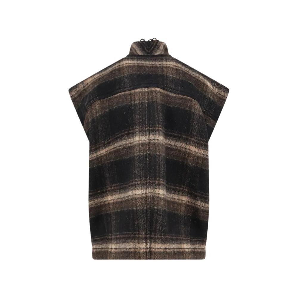 Ginesa fringed checked vest 2