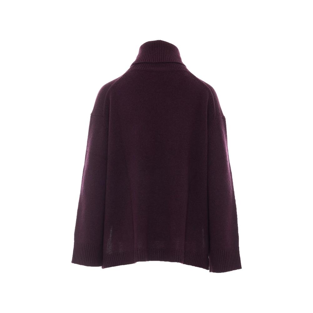 high-neck drop-shoulder sweater 2