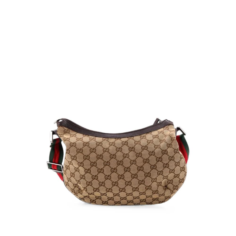 Saddle Zip Messenger Bag GG Canvas with Leather Medium crossbody bag 2