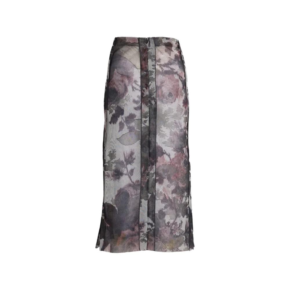 floral-print jacquard skirt 2