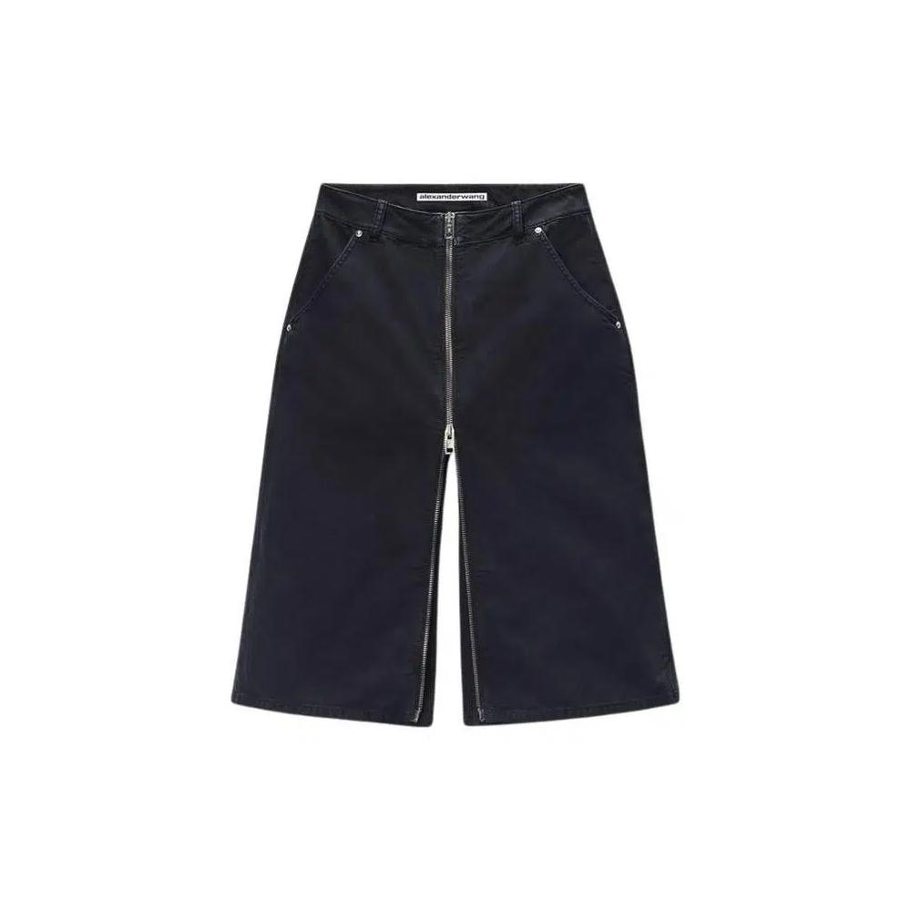 Юбки Alexander Wang Zipper And Workwear Details Mid-Rise Midi Skort 'Мытый черный' 1