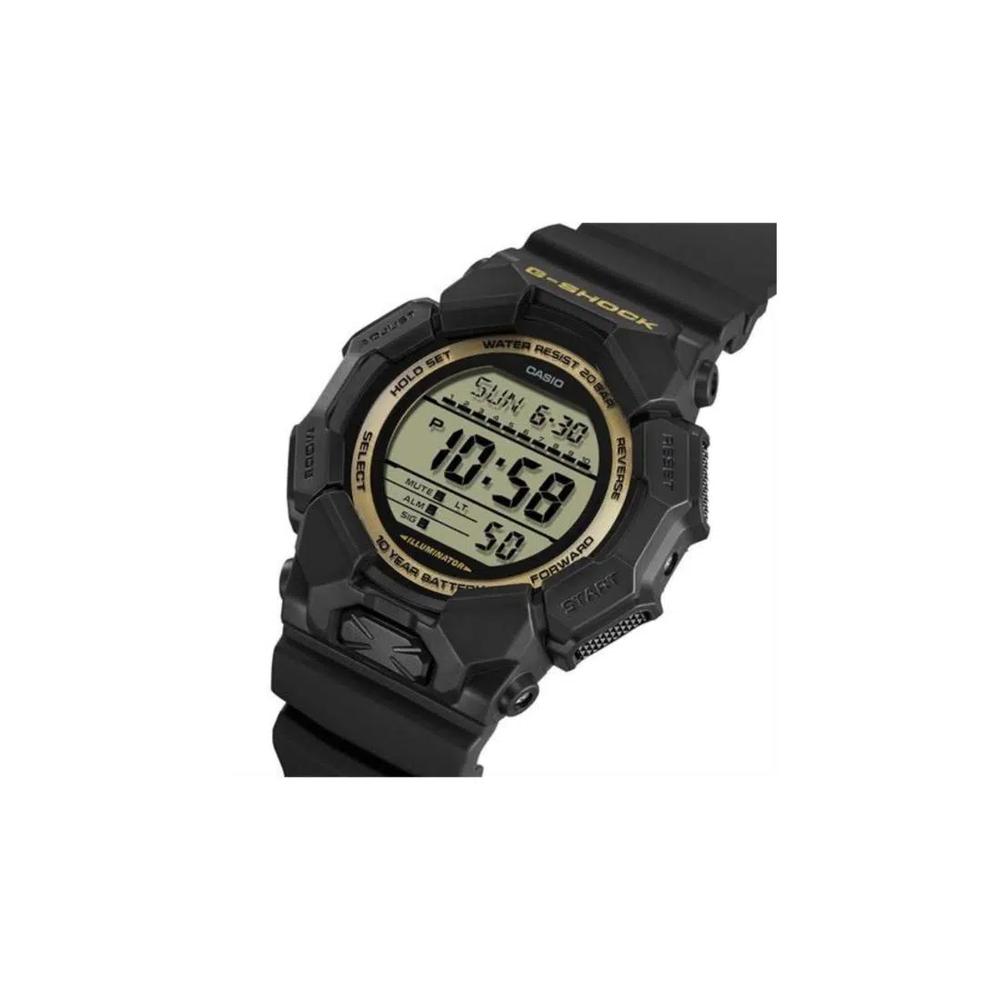 GD-010GB-1A9 Мужские цифровые часы с черным смоляным ремешком 4