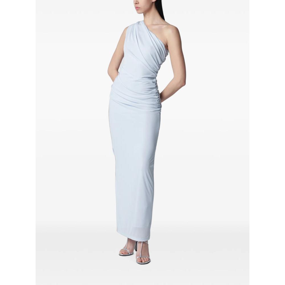 one shoulder dress light blue 1