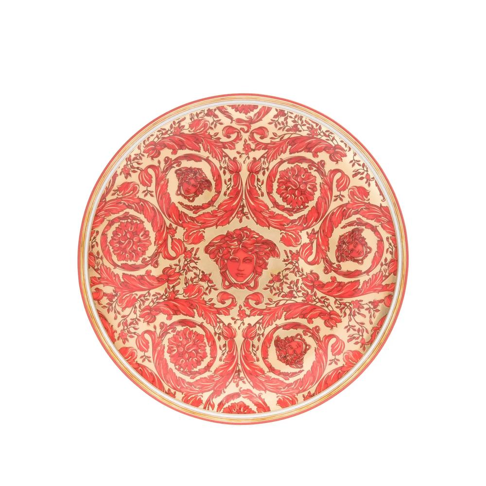 Фарфоровая тарелка Medusa Garland Red 1