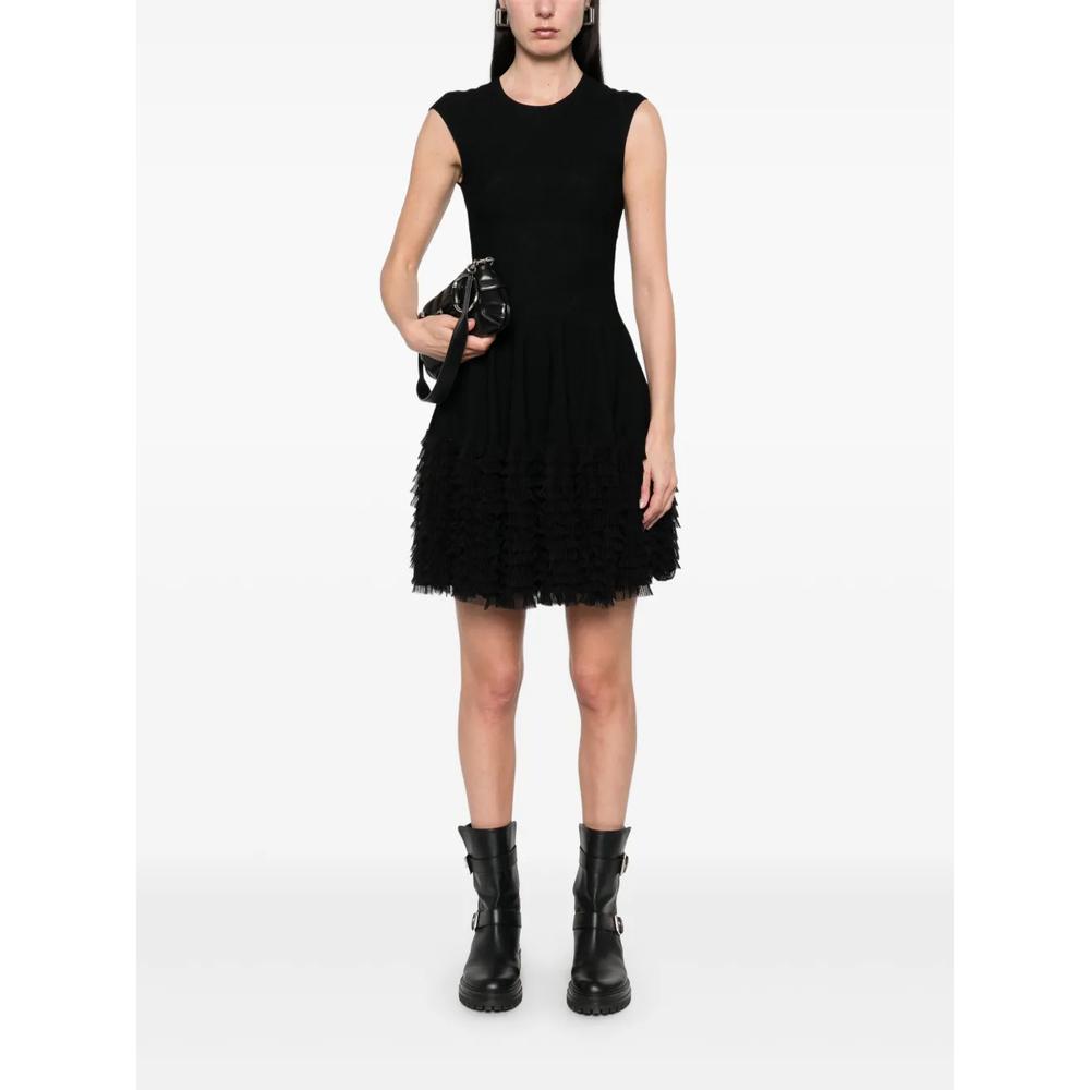 lace knit ruffle dress 2
