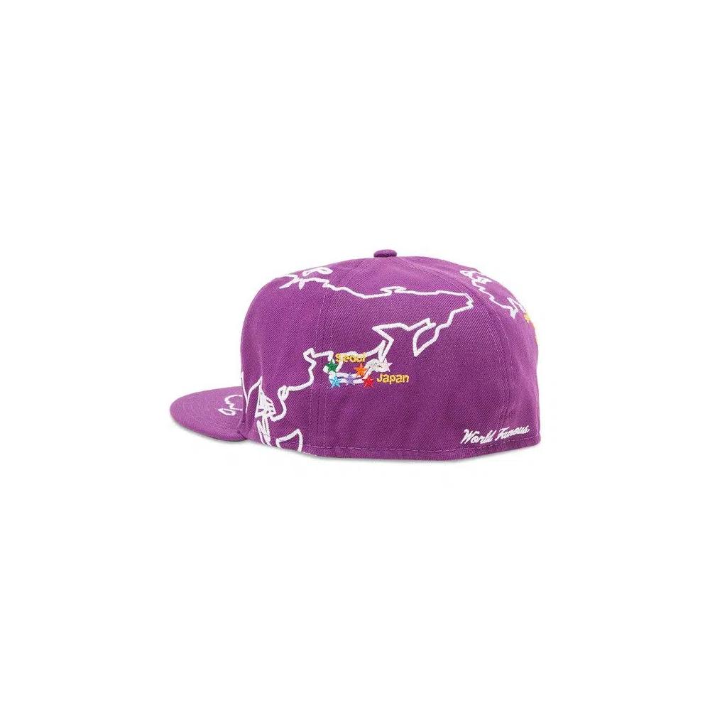 Бейсболка Supreme Worldwide Box Logo New Era 'Фиолетовая' 3
