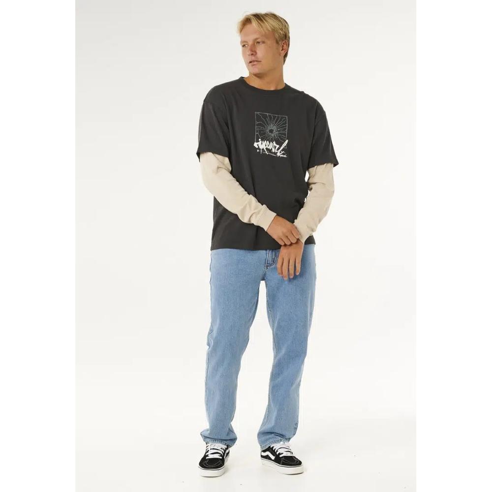 Мужская футболка Inner Visions Smashed L/S Tee 0Y7MTE-WASHED BLACK 3