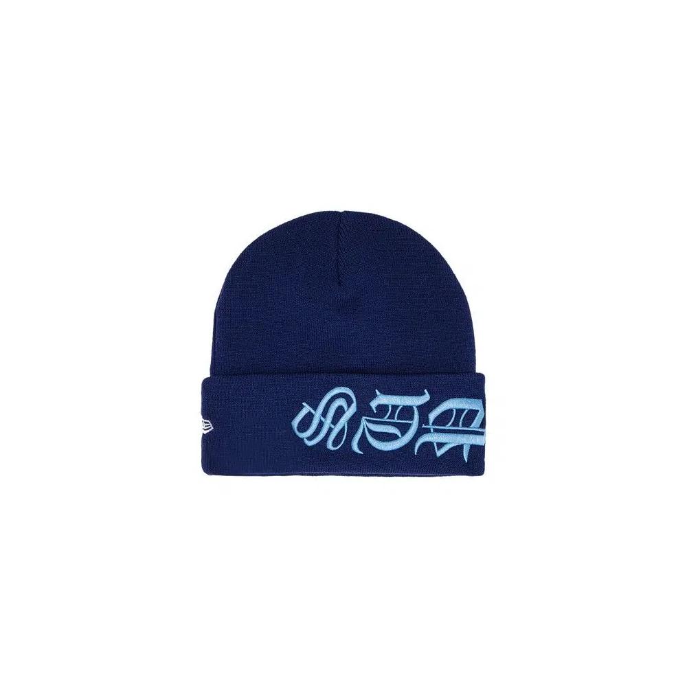 Бини Supreme New Era Blackletter Beanie 'Washed Navy' 2