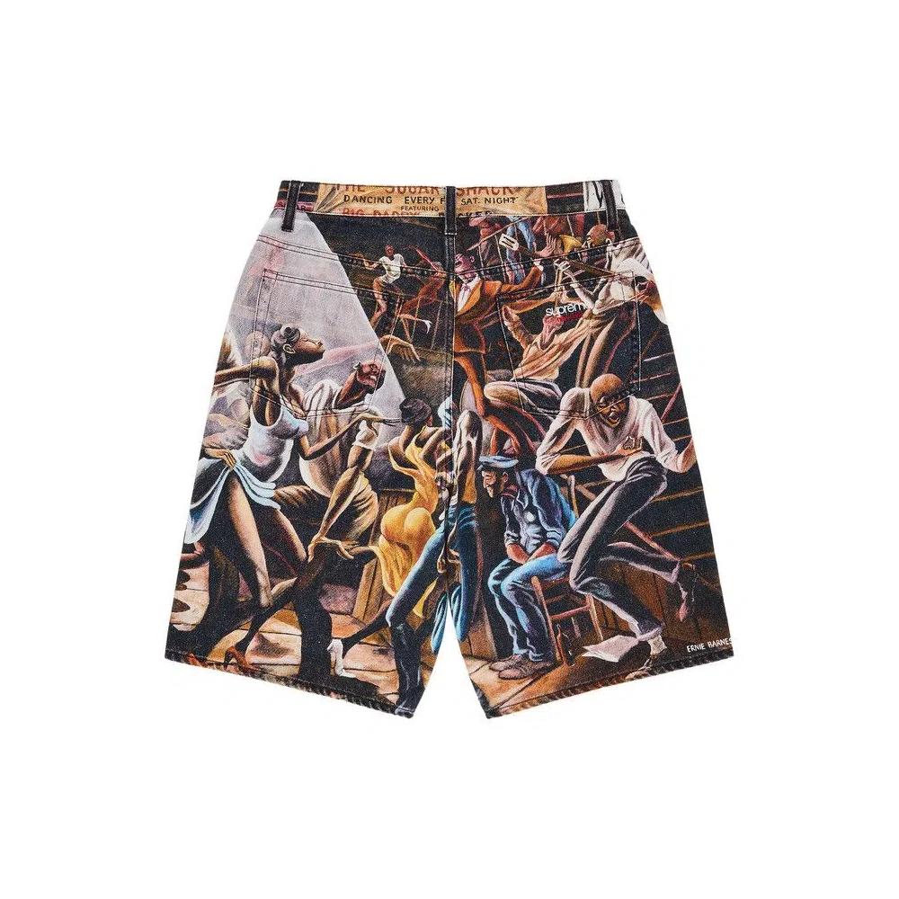 Шорты Supreme x Ernie Barnes Baggy Denim Short 'Dance' 2