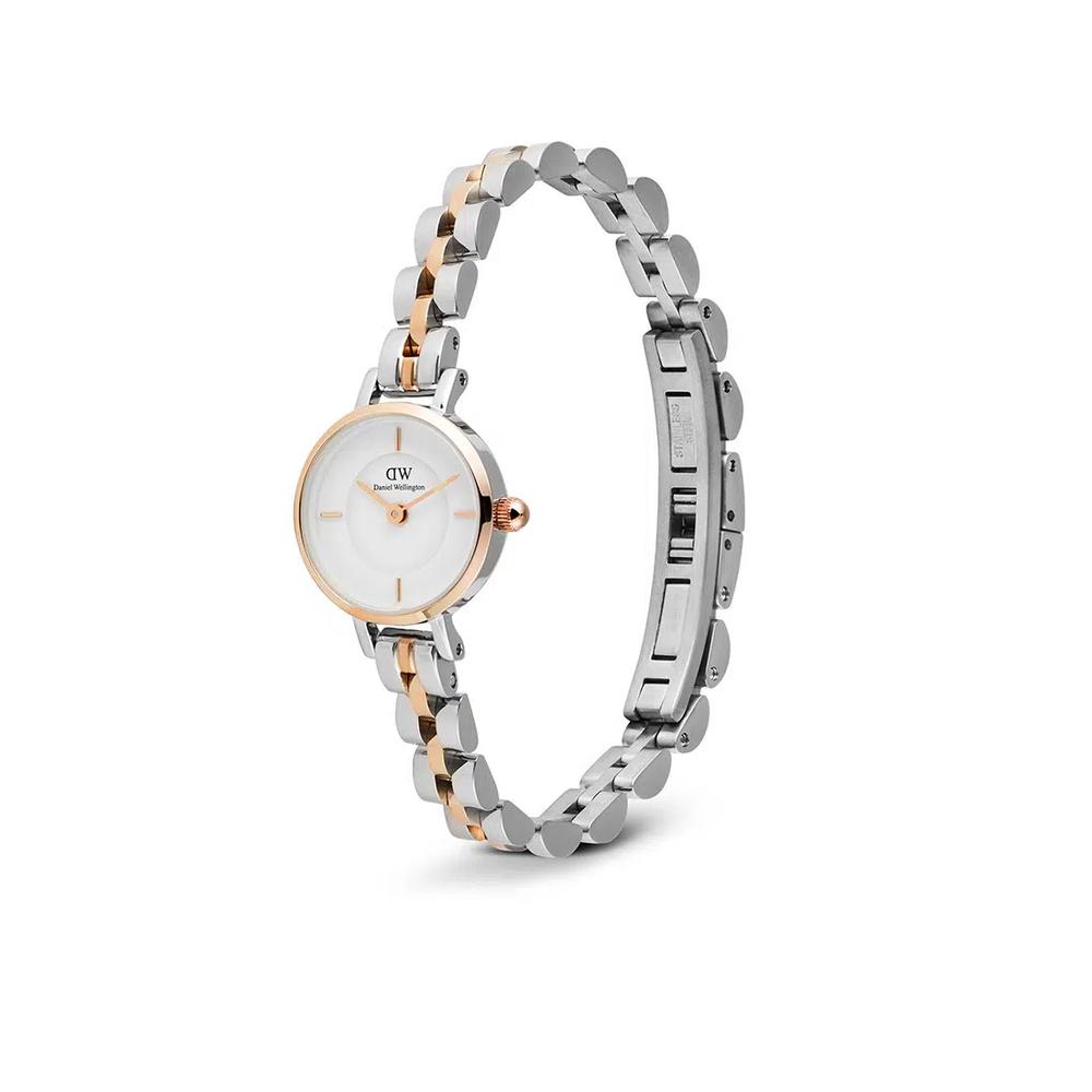 Petite Mini 3-Link Two Tone Rose Gold - женские часы из нержавеющей стали DW официальные подлинные оригинальные 4