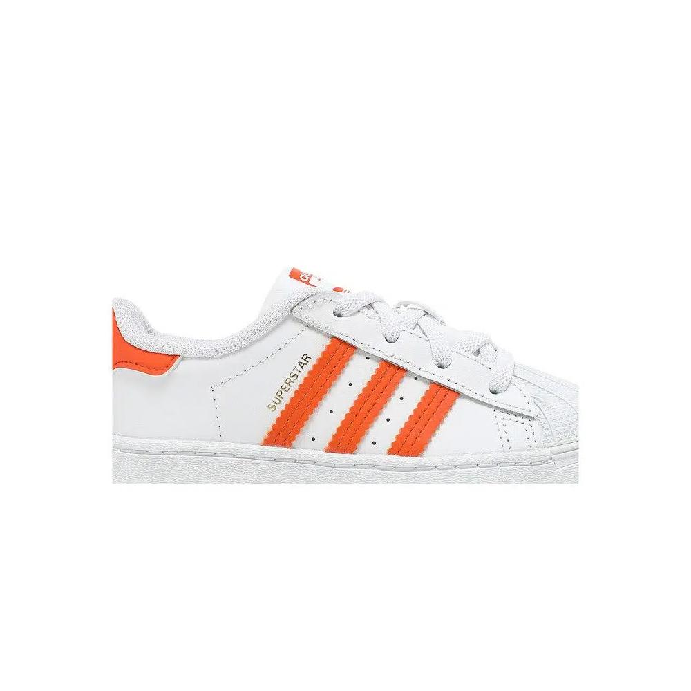 Кроссовки Adidas Superstar Infant 'White Orange' 2