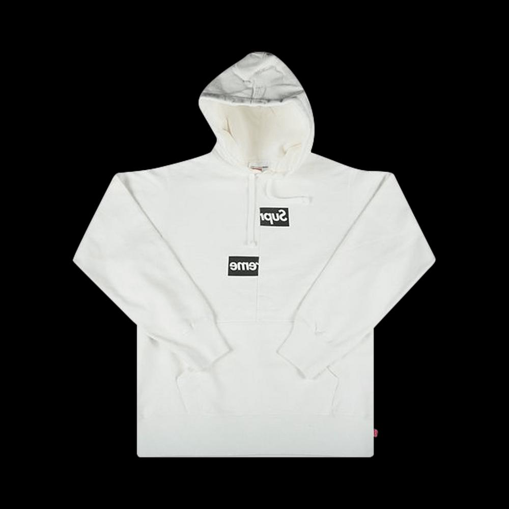 Худи Supreme x Comme des Garçons Shirt Split Box Logo Hooded Sweatshirt 'Белый' 1