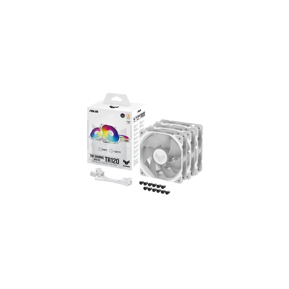 ASUS TUF Gaming TR120 ARGB 120mm вентилятор - White (Triple Pack) 5