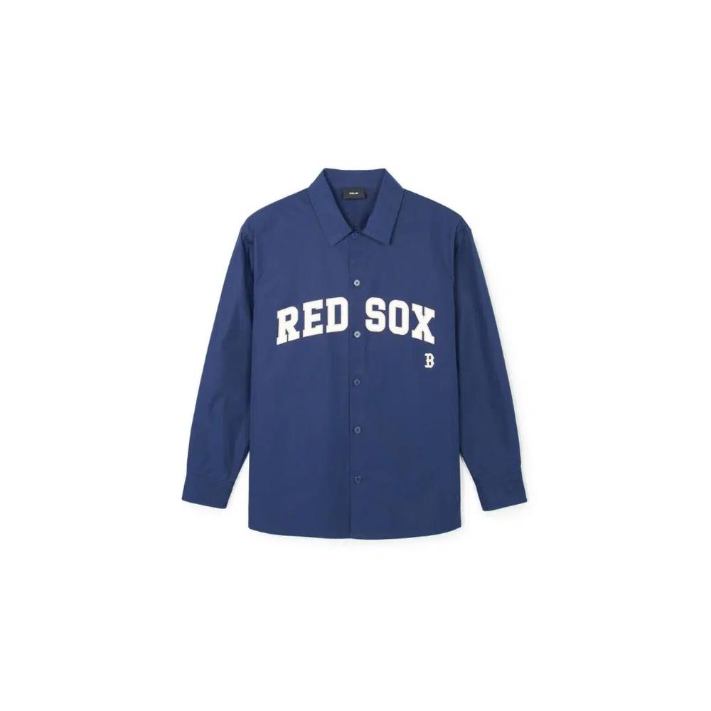 ХЛОПКОВАЯ РУБАШКА С ДЛИННЫМ РУКАВОМ В СТИЛЕ VARSITY BOSTON RED SOX 1