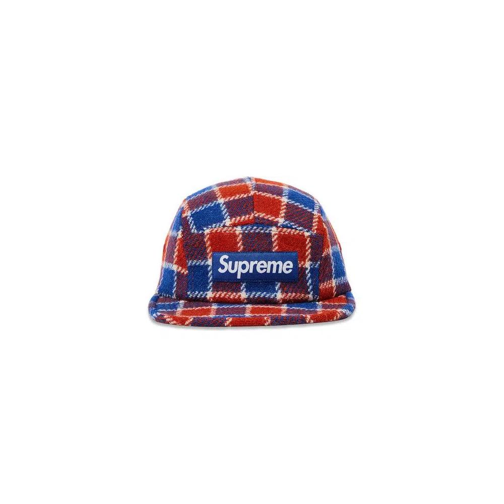 Кепки Supreme Harris Tweed Camp Cap 'Red Plaid' 1