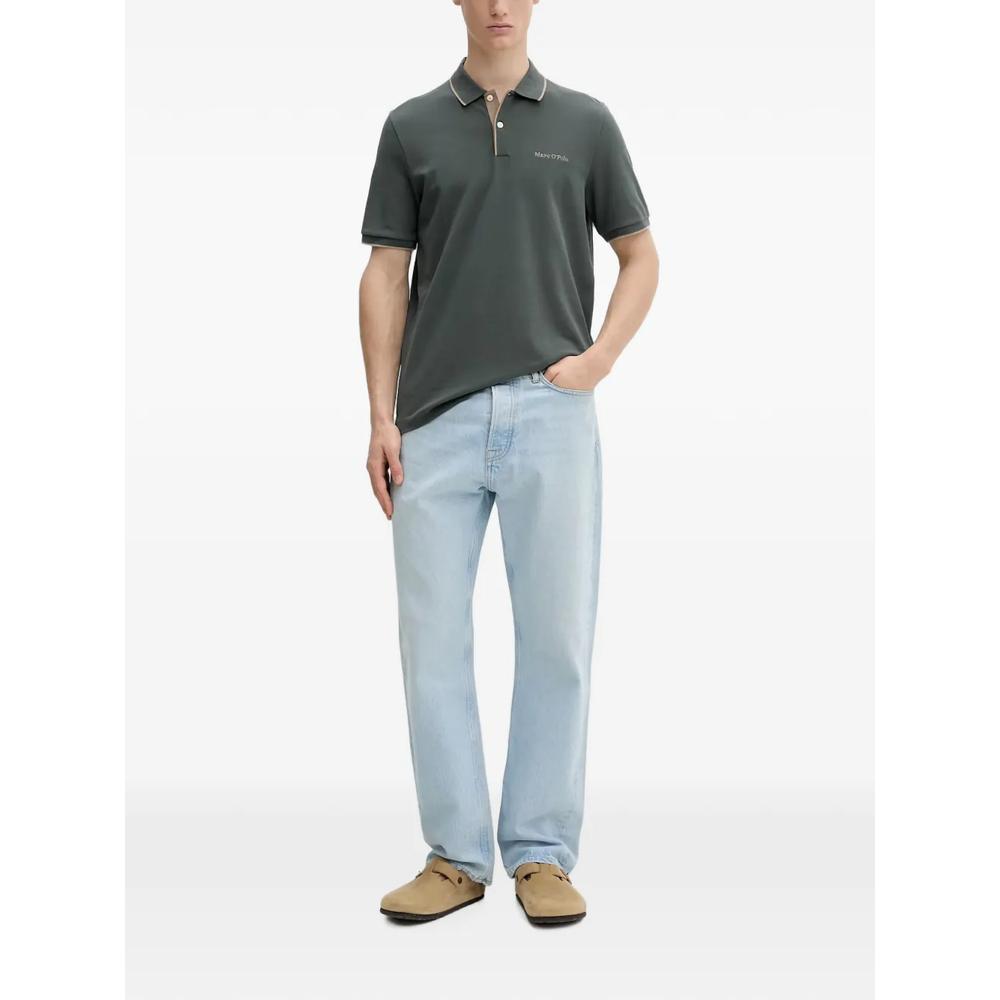 logo-embroidered tipped polo shirt 2