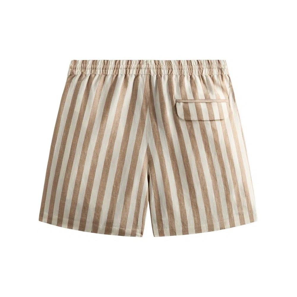 Шорты Kith Spun Silk Linen Stripe Kellen Short 'Чай' 2