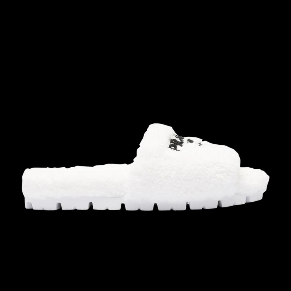 Шлепанцы Prada Wmns Terry Cloth Slide 'Embroidered Logo - White' 1