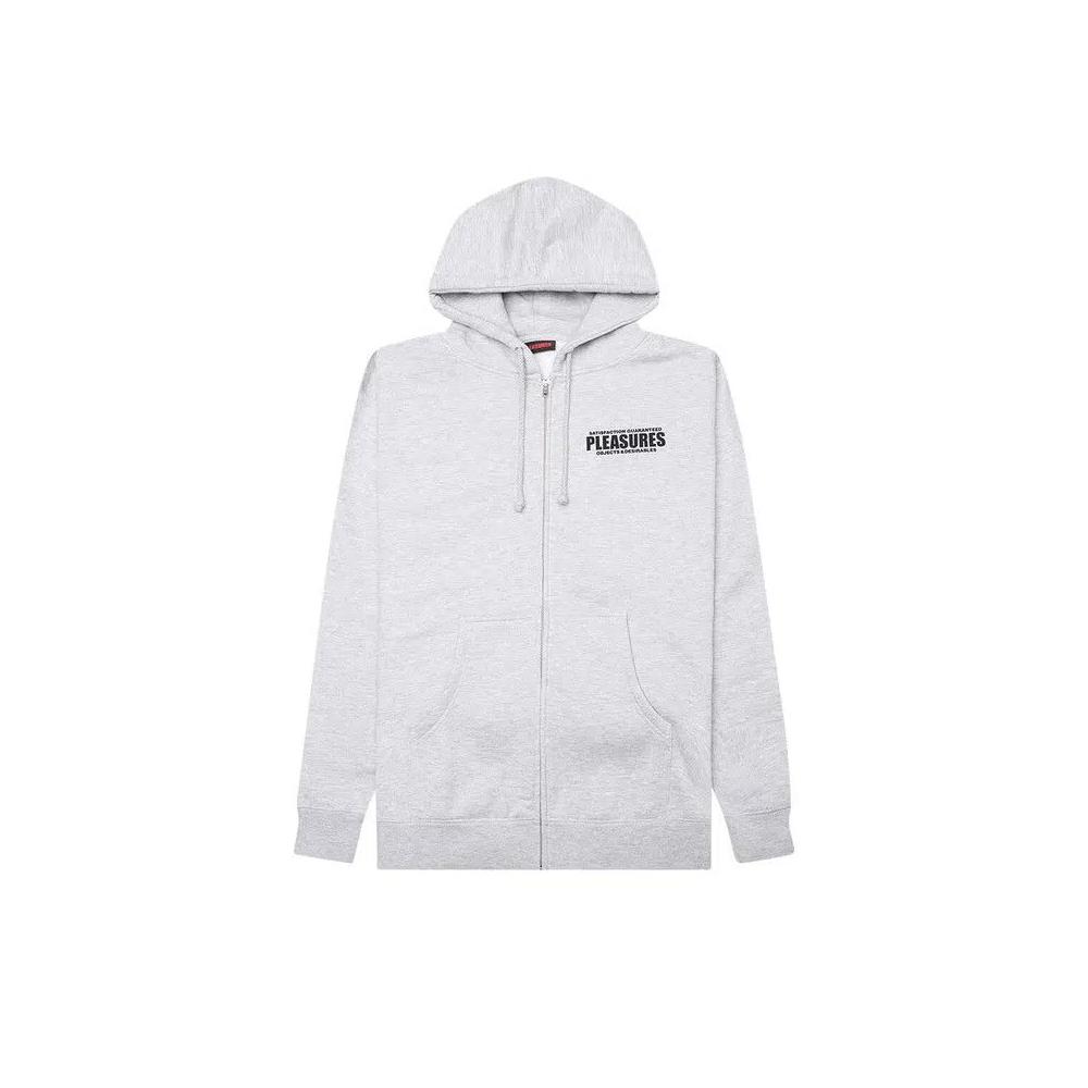 Толстовки на молнии Pleasures Staff Zip Hoodie 'Серый Хизер' 1