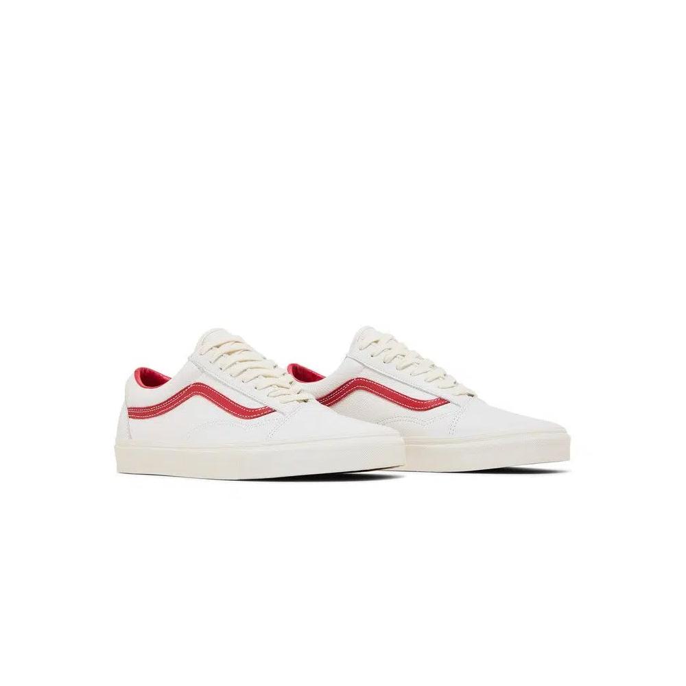 Лайфстайл Vans Old Skool 'Vintage Leather - Blanc De Blanc Red' 8
