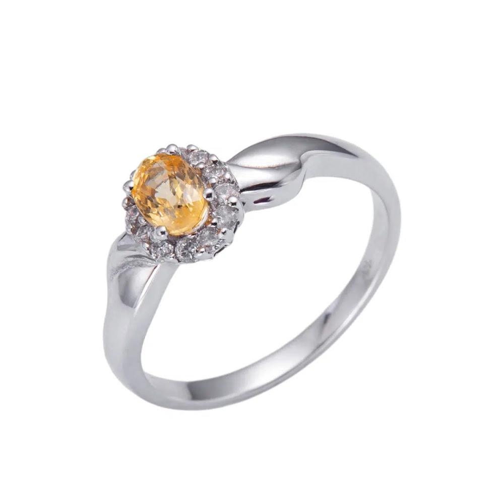 LITZ 18K Белое золото Кольцо с бриллиантом XK-SR0527 1