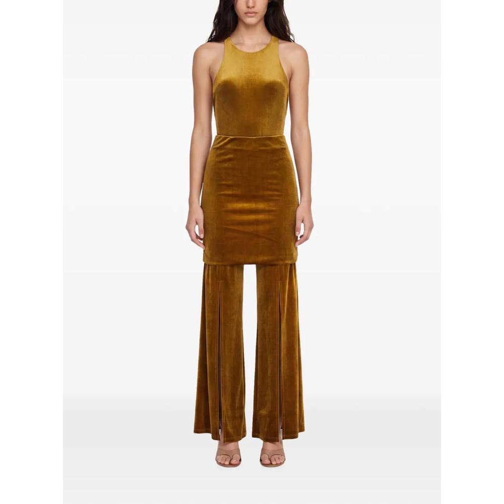 velvet-effect trousers 2