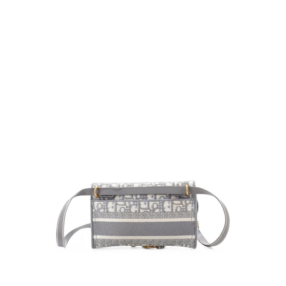Saddle Slim Pouch Logo Embroidered Oblique Canvas belt bag 2