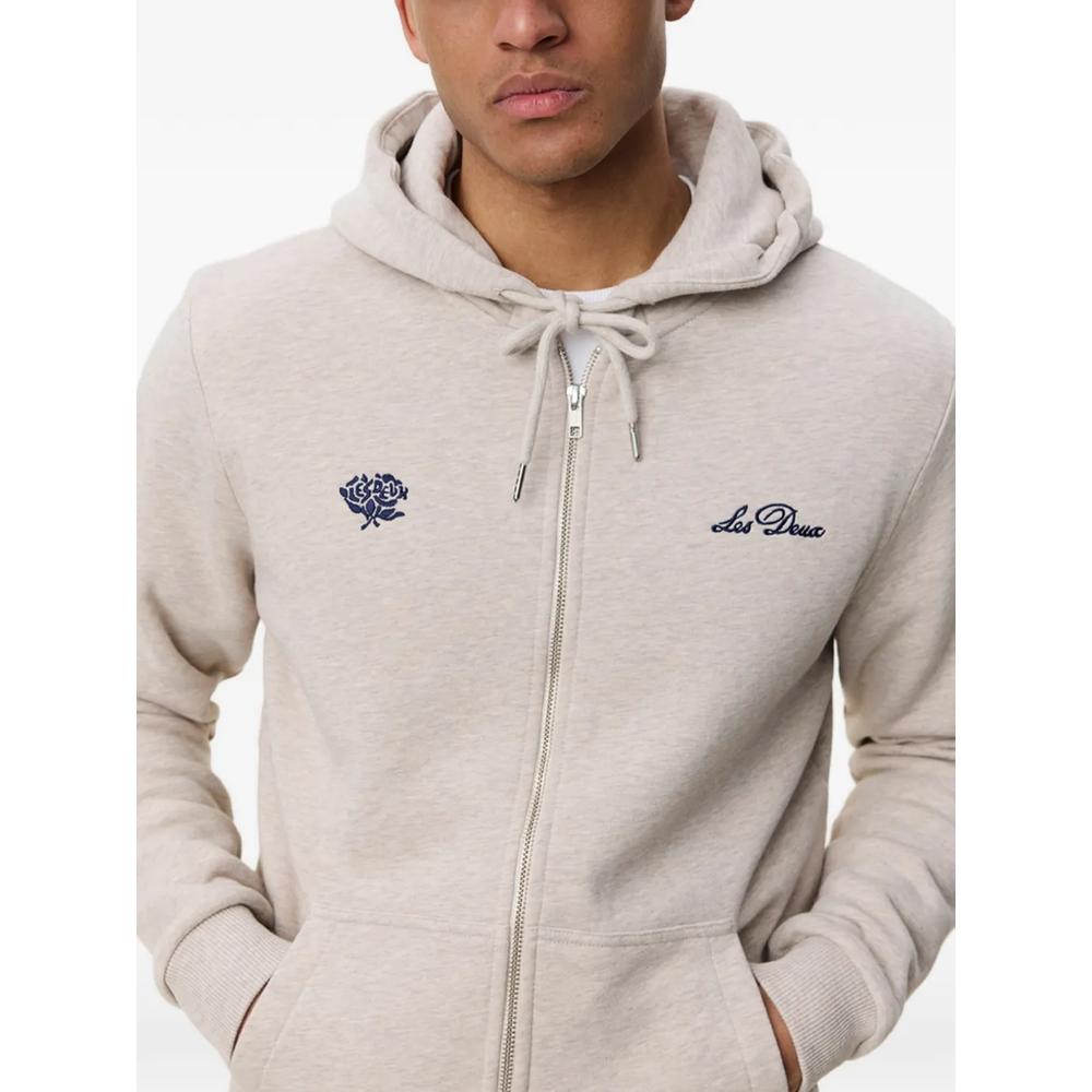 logo-embroidered zip-up hoodie 3