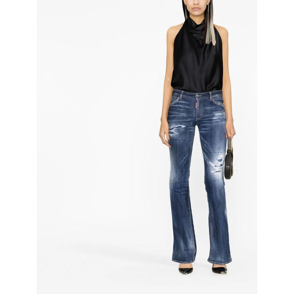 distressed flared jeans 2