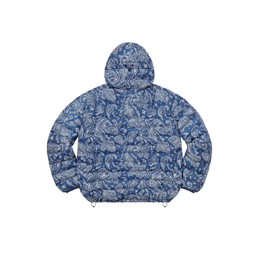 Пуховики Supreme Micro Down Half Zip Hooded Pullover 'Blue Paisley' 2