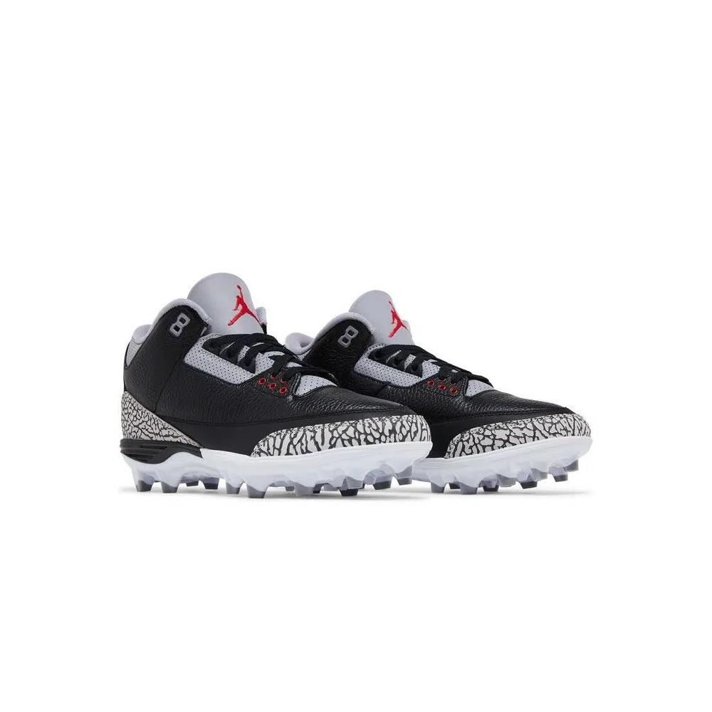 Шиповки Air Jordan 3 Retro TD Cleat 'Black Cement' 8