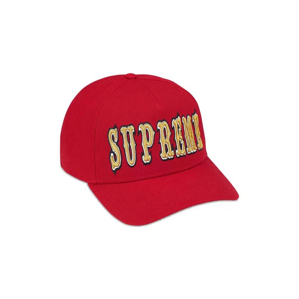 Кепки Supreme Gothic Outline Adjustable New Era «Red» 1