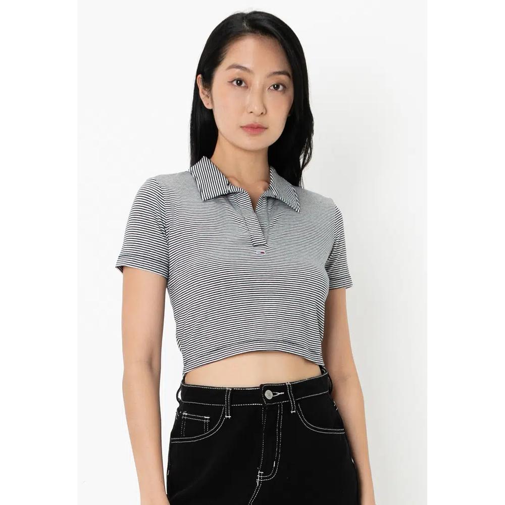 Укороченное поло с V-образным вырезом и полоской - Tommy Jeans 1