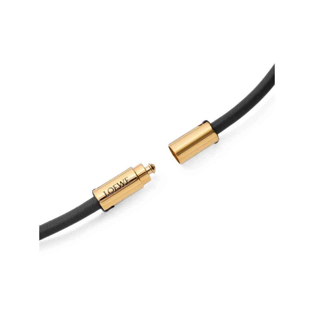 Anagram-debossed leather phone strap 2