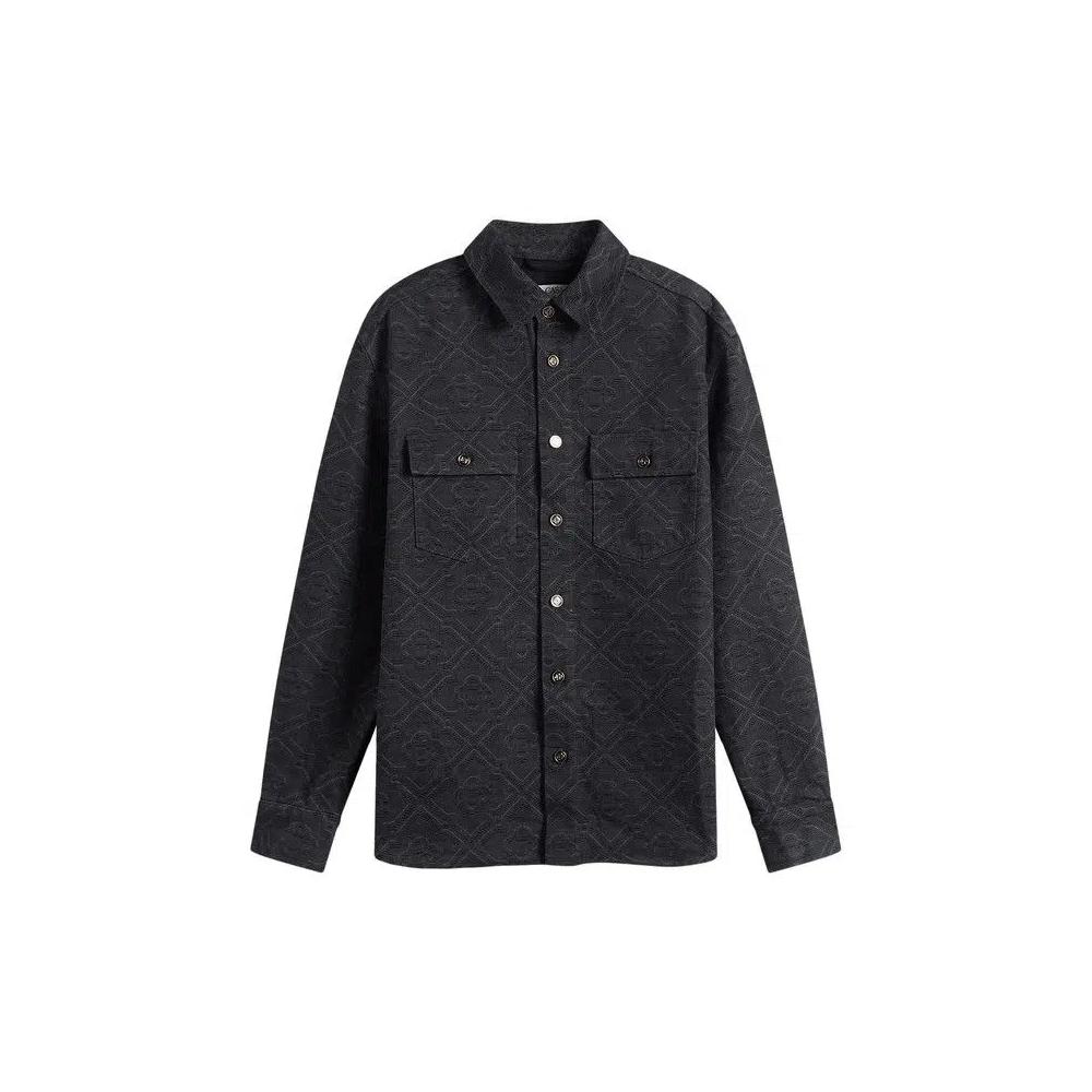 Овершоты Casablanca Laser Monogram Denim Shirt 'Black Laser' 1
