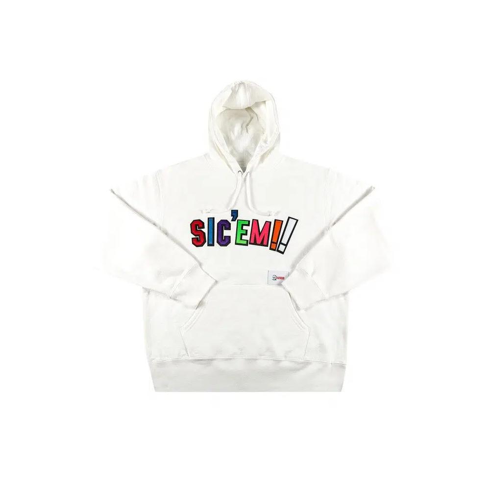 Худи Supreme x WTAPS Sic'em! Hooded Sweatshirt 'White' 1