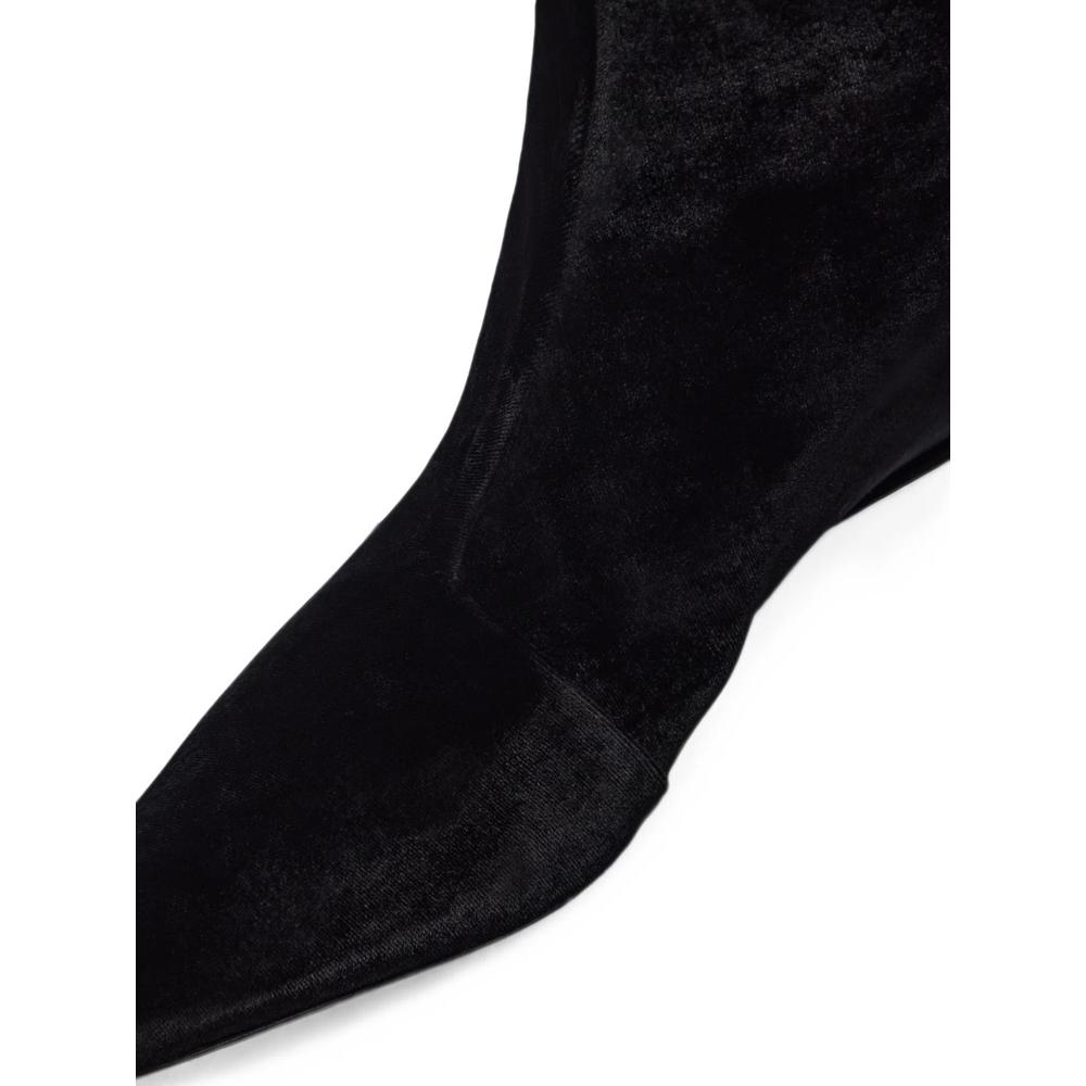 Naomi kitten heel velvet boots 3