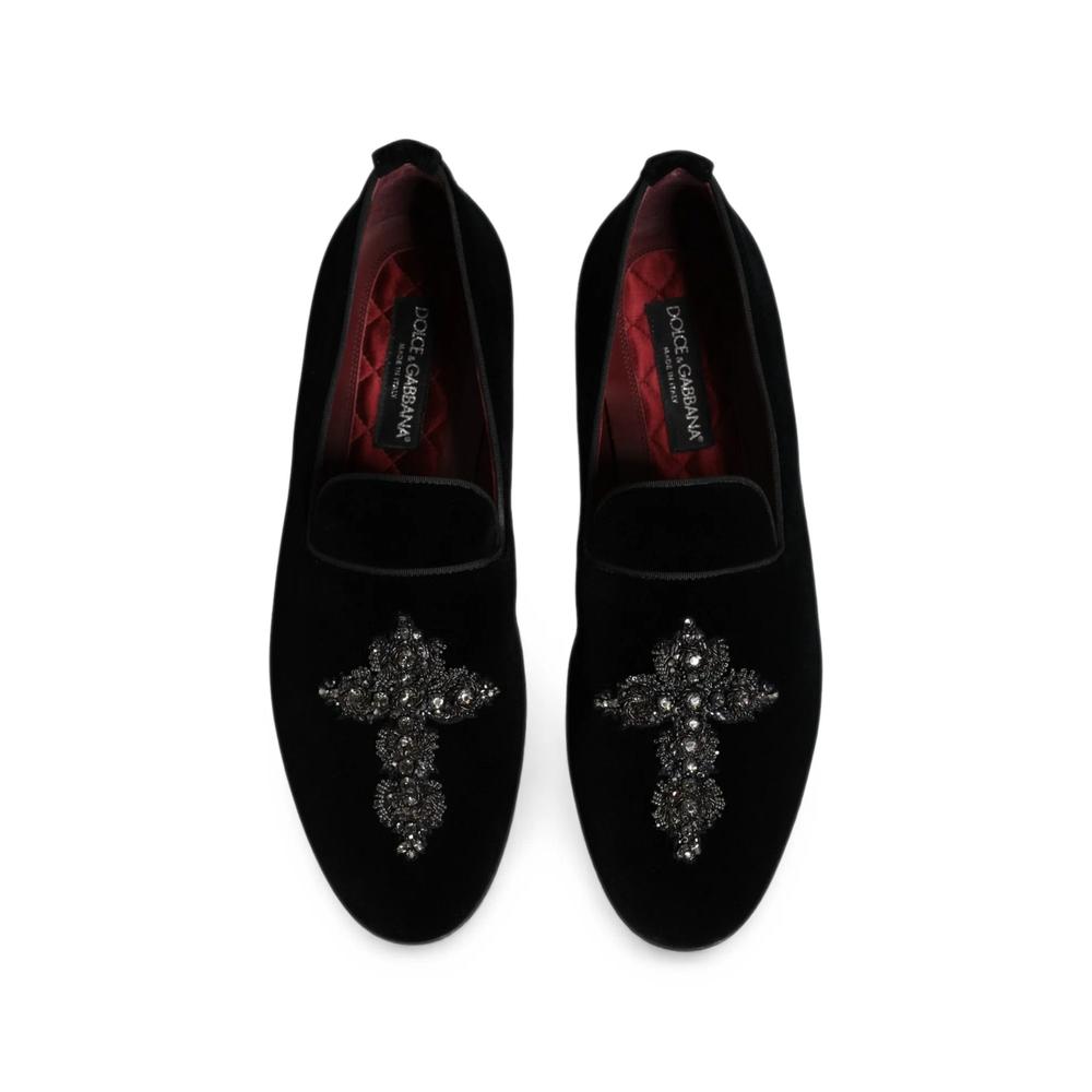embellished velvet loafers 4