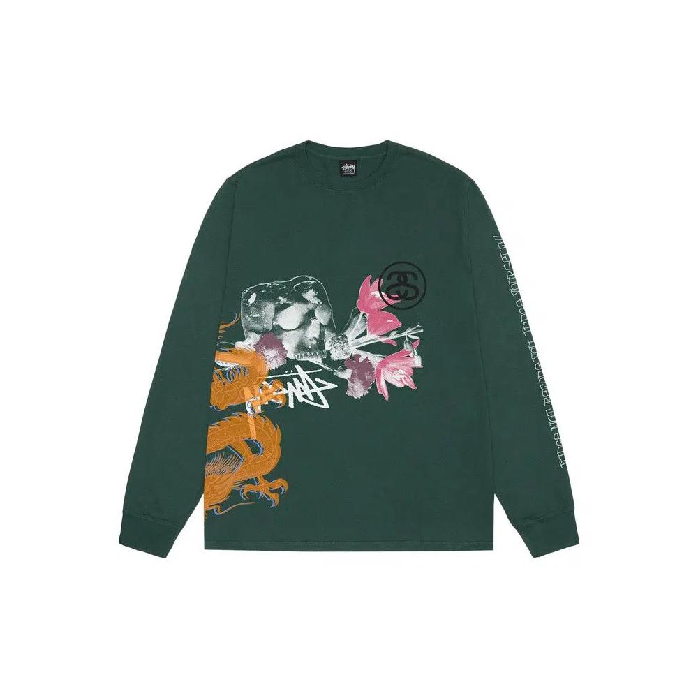 Футболки Stussy Strike Long-Sleeve Tee 'Лесной' 1