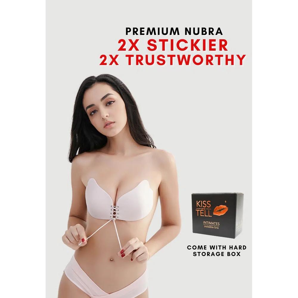 Amara Бюстгальтер-бабочка push-up nubra в nude бесшовный невидимый многоразовый клеящийся на свадьбу 3