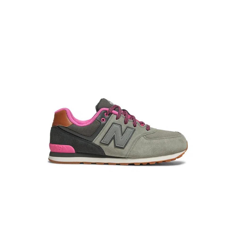 Кроссовки New Balance 574 Big Kid 'Collegiate Pack - Light Grey Pink' 1